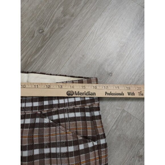 Vintage 60s Double Knit Retro Flare Bell Bottom Disco Club Pants Slacks 32x28 - Picture 8 of 9